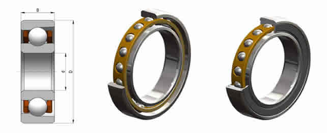 德國HQW角接觸球軸承C1921H圖紙