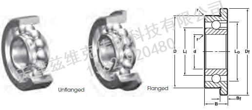 NHBB SSRI-1412F 深溝球軸承圖紙